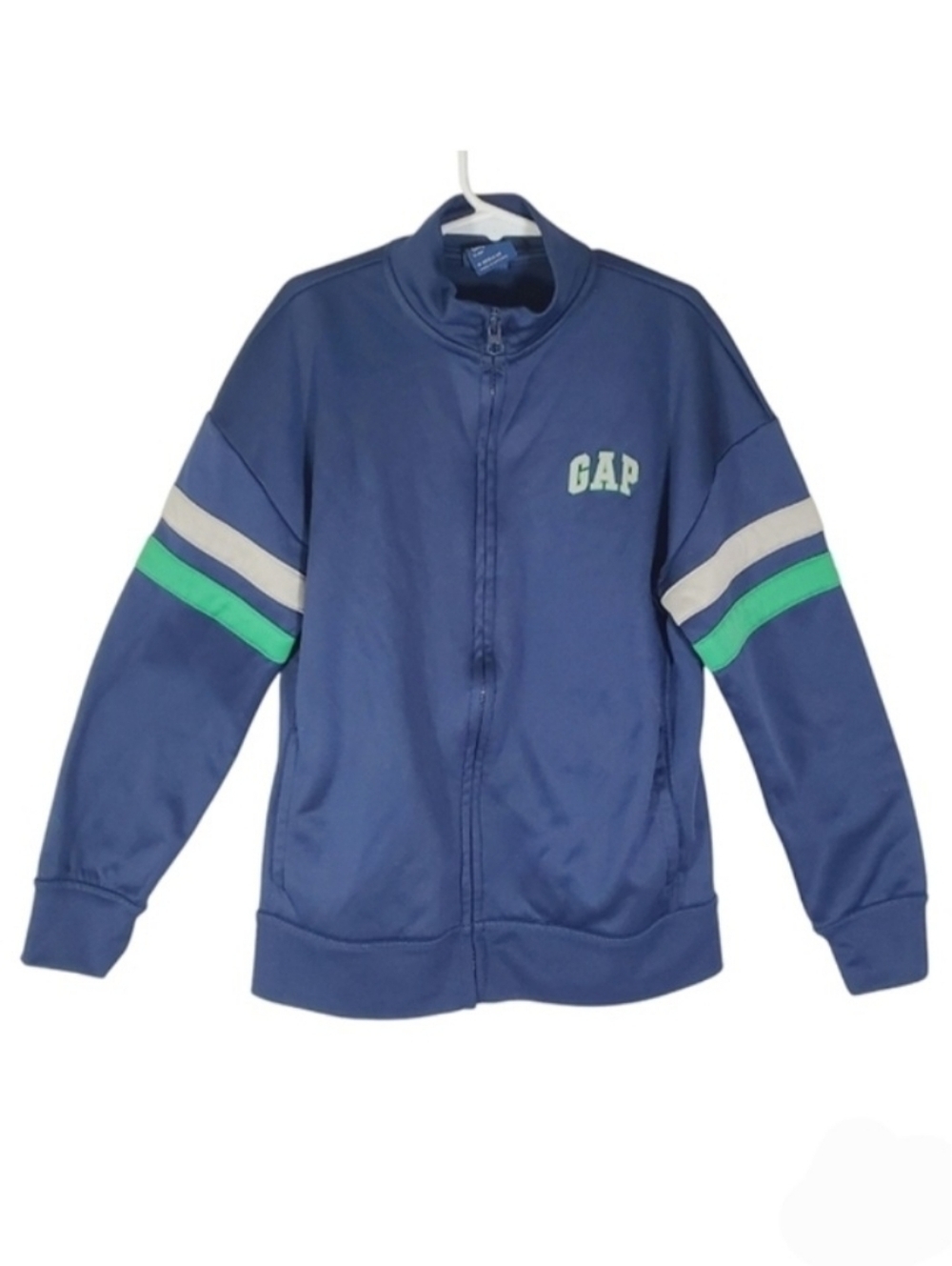 GAP Fit Kids Blue Jacket with Green Gray Arm Detail Size M Regular